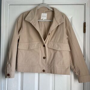 Women’s Boxy Relaxed Fit Cream White Blazer Jacket in Like-New Condition Medium